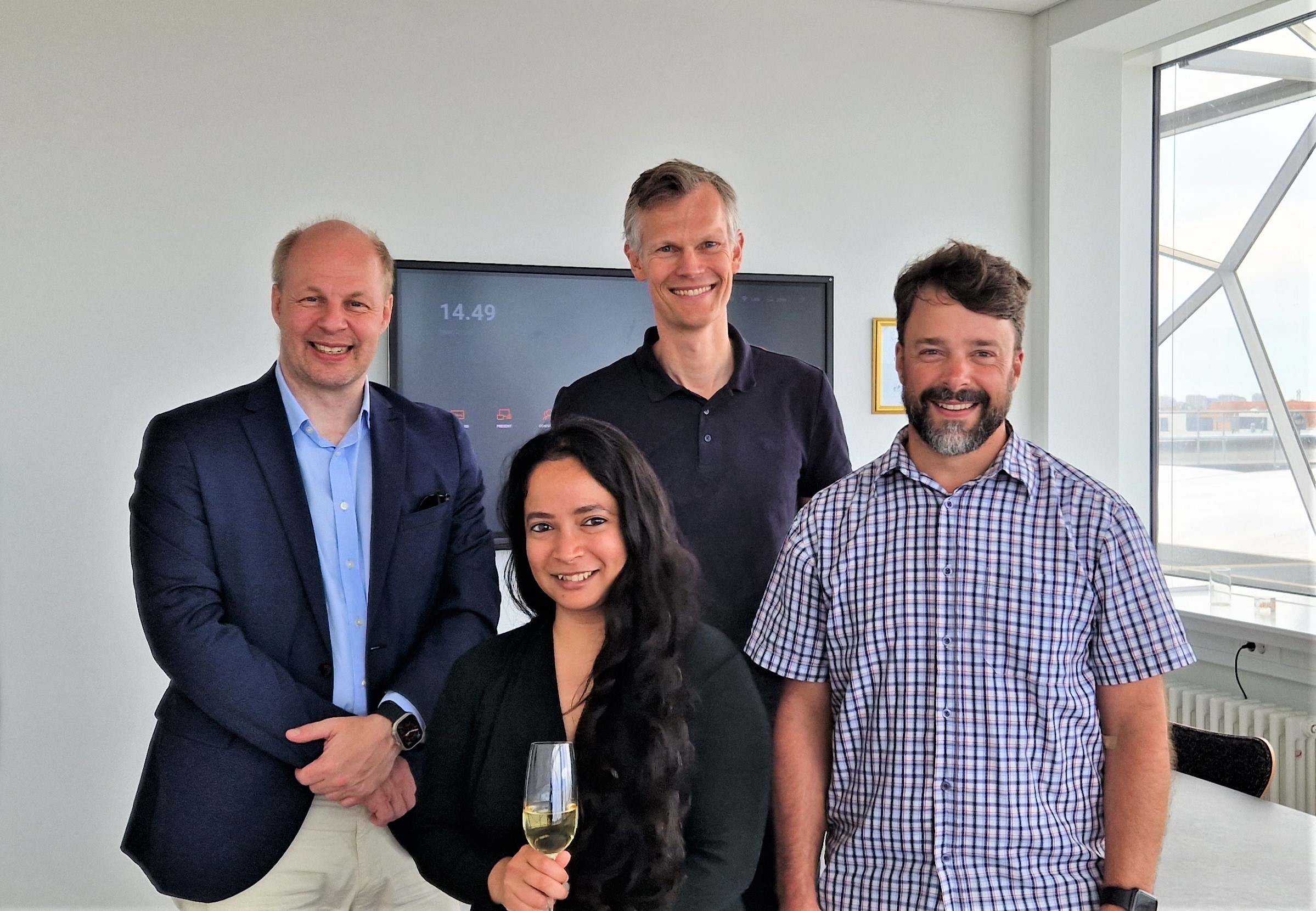 Foto: KU - fra venstre Jan W. Thomsen, Anasua Chatterjee, Kim Splittorff og Ferdinand Kuemmeth